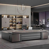 Domesto L-Shape Modern Executive Desk, L-Shape Office Executive Desk
