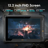 ONERugged M20J Rugged Tablet 12.2 Inch Windows 11 Pro, Intel N5105, 8GB 128GB SSD, IP65 Waterproof, MIL-STD-810H Tested, Dual Batteries