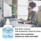 SIPA Hand Sanitizer Pump, Original 16.9 Fl. Oz/ 500 ml, Fresh Scent Gel, with Vitamin E and Aloe