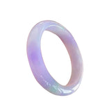 Certificate Natural Purple Jade Bangle Bracelet for Women Good Luck Wealth
