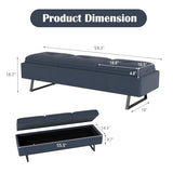 6-Seat Waiting Room Bench - 2Pcs Reception Chairs with Thickened Seat & Storage Space