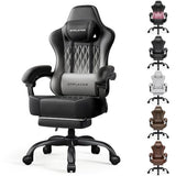 GTPLAYER Gaming Chair, 𝐁𝐢𝐠 𝐚𝐧𝐝 𝐓𝐚𝐥𝐥 Gaming Chair for Adults, 𝐖𝐢𝐝𝐞 𝐒𝐞𝐚𝐭 Computer Game Chairs with 𝐓𝐡𝐢𝐜𝐤 𝐏𝐨𝐜𝐤𝐞𝐭 𝐒𝐩𝐫𝐢𝐧𝐠 𝐂𝐮𝐬𝐡𝐢𝐨𝐧 & Footrest, Grey Ombre