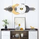 AXAORIRA 38x14 Inch Modern Large Wall Clock, Silent Non-Ticking Decorative Analog Clocks Battery Operated for Living Room, Bedroom, Office, Kitchen, Entryway - Ideal Gift for Home Decor Lovers