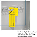 320 Key Cabinet - Dual Lock Control Key Box - Welded 22 Gauge Steel Construction - Scratch Resistant - Write-On Key