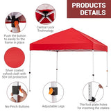 8x8ft Pop-Up Canopy, Outdoor Screen Tent with Mesh Mosquito Netting Sidewalls, Waterproof & UV-Block Shade Shelter for Camping, Picnic, Deck & Backyard Events