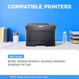Toner Cartridge with chip Black 2-Pack High-Yield Replacement for Dell 331-9805 Toner Compatible with Dell