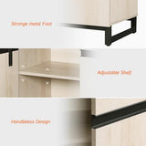 WAMPAT 4 PCS Modern 72" Tall Bookshelf with Metal Base and Adjustable