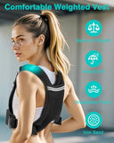 Mieakvool Weighted Vests for Women Men, 8 12 16 20 lb Weighted Vest with Storage Pockets, Rucking Vest with Reflective Stripe, Adjustable Straps