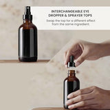 A Bar Above Cocktail Atomizer Spray Bottles and Dropper Set, Small Spray Bottle Set for Your Bar, Versatile Atomizer Glass Bottles, Small Bitters Bottle, Mini Bottles, Black, 2 Ounces