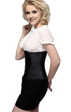 SHAPERX Women's Waist Training Corsets Underbust Heavy Duty 26 Steel Boned Hourglass Silhouette Body Shaper, SZ1908-Black-3XL