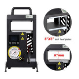10 tons Hydraulic Heat Press Machine with Dual Heating Plates 6x6 Inches 10T Portable Manual Heat