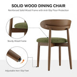 Wooden Dining Chairs set of 6, Farmhouse Dinner Chairs with Curved Back