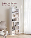 VASAGLE CUSTOS Collection - Bookshelf, 6-Tier Bookcase, Book Shelf, Open Storage Shelf, 9.4 x 23.6 x 63.3 Inches