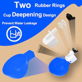 Aopchry 8 Pack Automatic Chicken Waterer, Blue Chicken Water Feeder Cups Suitable for Various Poultry, Cup Body Deepened Double Rubber Ring No Leakage, with Mounting Hole Opener