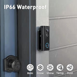 Doorbell Camera Wireless No Subscription, 2K Video Doorbell with Chime, 2-way Audio