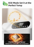 Brightown Wall Heater, Heater for Indoor Use 1500W, 5 Optional Modes, Adjustable Thermostat, Easy Mount Home Space Heater for Bedroom Bathroom with Remote Control, 12H Timer, Works with Alexa, White