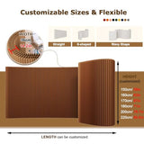 Portable Brown Room Divider Screen - Folding Paper Partition for Office