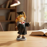 PlentifulHome Graduation Girl Figurine, Resin Graduate Statue, 4.92 Inch