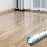 Transparent Vinyl Carpet Protector Roll - Heavy Du Office Chair Mat for Wood