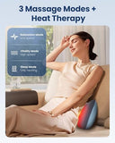 COMFIER Shiatsu Neck and Back Massager with Heat, Neck Massager Pillow with 3D Kneading Deep Tissue, Cordless & Portable, Soothes Muscle Tension at Home, Office, Travel,Ideal for Men & Women