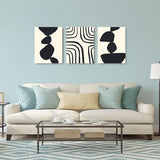 daktenn Black and White Abstract wall art Abstract Geometric Prints Boho Wall Art Set of 3 Matisse Wall Art Minimalist Artwork for Bathroom Bedroom Living Room 12"x16"x3 Panels
