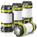 Camping Lantern Rechargeable, Alpswolf Camping Flashlight 4000 Capacity, 6 Modes, IPX4 Waterproof, Led Lantern for Camping, Hiking, Outdoor Recreations Green 4 Packs