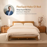 FLEXISPOT Hako G1 Queen Solid Wood Platform Bed with Tool-Free Assembly