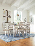 Signature Design by Ashley Skempton Cottage Dining 7 Piece Set – Rectangular Table & 6 Upholstered Chairs
