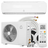 GarveeHome 18000 BTU Mini Split AC/Heating System, 19 SEER2 Inverter 6-in-1 Split System Air Conditioners, Ductless Heat Pump Wall Mount AC Unit Cool Up to 1250 Sq. Ft, Installation Kits, 230V