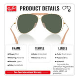 Ray-Ban x Dolce Gabbana Edition RB3138M SHOOTER Aviator Sunglass with Kit
