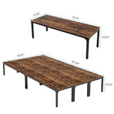Tribesigns 78.74-Inch Conference Table Set,13FT Conference Room Table, Large Rectangle Meeting Seminar Tables