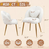 Hobooment Vanity Chair,Accent Makeup Comfy Cute Desk Girls Fluffy Chairs for Bedroom No Wheels