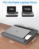 Portable Lap Desk, Laptop Stand for Bed with Soft Wrist Rest, Tablet/Phone Slot, Fabric Handle
