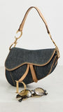 Women's Pre-Loved Dior Denim Saddle Bag