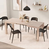 Mobili Fiver, First Extendable Table, 47.2(78.7) x31.5 in, Pearled Elm, Made in Italy