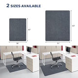 Chair Mat for Hard Floors, QQpony 1/6" Thick 63"x51" Office Chair Mat for Hardwood Floors (Dark Grey)