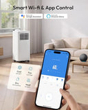 EUHOMY Portable Air Conditioners 12,000 BTU, 5-in-1 Portable AC Unit Up to 550 Sq.Ft. for Bedroom with Cool, Heat, Fan, Dehumidifier, Sleep, AC Units with LED Remote & 24H Timer, Installation Kits