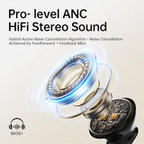 Adaptive Hybrid Active Noise Canceling 2026 Wireless Earbuds, 6 Mics ENC Clear Call Ear Buds