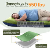 KASBAH Camping Sleeping Pad,Extra Wide 6 inch Thick Inflatable Sleeping Pads with Built-in Foot Pump and Pillow,Ultralight Camping Mat Gear for Outdoor Hiking,Camping