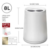 LEASYLIFE 8L/2.1GALbrass Garbage can with Swing lid，Brushed Nickel Gold Trash can,Matte