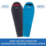 QEZER Ultralight Down Sleeping Bag for Adults 45-68 Degree F with 600 Fill Power, Compact Summer Sleeping Bag for Backpacking, Hiking and Camping
