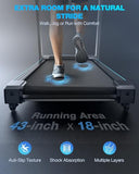WELLFIT Treadmill with 15% Auto Incline, 400LBS Capacity, Foldable Treadmills with Handlebar, Heart Rate Sensor, LED Display, App Control