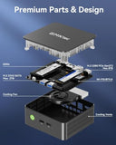GMKtec G3S Mini PC Intel N95 Processor (Up to 3.4GHz) 8GB RAM 256GB M.2 SSD