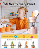 Zmol Electric Pencil Sharpener, Pink Bunny Pencil Sharpener for Colored Pencils, Auto in & Out