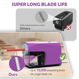 Electric Pencil Sharpener, Fast & Hands-Free, 10K+ Uses, 5 Nibs, Fully Automatic Pencil Sharpener for Classroom,