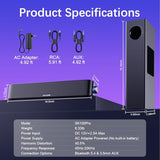 Nylavee Computer Speakers with Subwoofer, 2.1 PC Speakers System with Bluetooth 5.4 & 3.5mm Aux-in, 60W Peak Power