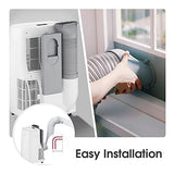 LG 10000 BTU SACC(14000 ASHRAE) Portable Air Conditioners [2023 New, Dual Inverter] Cools 450 Sqft Ultra Quiet & Easy Install WiFi App Medium & Large Room Air Conditioner AC Unit Home White LP1022FVSM