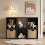 LUCKLIFE 6-Cube Storage Organizer, Stackable Modular Bookcase Shelf