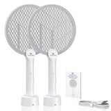 GooQand Bug Zapper Racket, 2 in 1 Electric Fly Swatter USB Rechargeable, 4000V Electric Fly Zapper with 3 Layer Safety Mesh, Indoor Outdoor Electric Racket for Kitchen, Bedroom, Camping