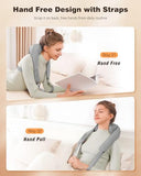 KNQZE Neck and Shoulder Massager with Heat, Cordless Back and Neck Massager, Upgraded Graphene Heating, 4D Shiatsu Deep Kneading Massage for Shoulder, Back Pain Relief (Gray)